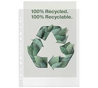 Esselte Buste Perforate Riciclate Office in PPL Antiriflesso, per Archiviare Documenti in Formato 22x30 cm, Confezione da 100 Buste Perforate in Plastica Riciclata al 100% e Antiriflesso, 627502