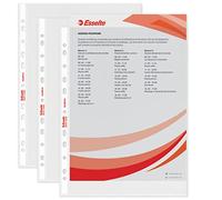 Esselte Buste Perforate Standard, in PPL Antiriflesso, per Archiviare e Conservare Documenti in Formato A4, Confezione da 25 Buste, 392513300