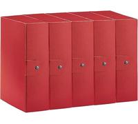 Esselte C30 EUROBOX 5 Cartelle Progetti Archivio 25 x 35cm Dorso 10cm Rosso