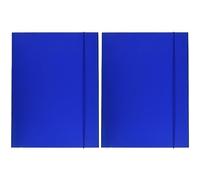 ESSELTE C41 LINEAR, Cartella a 3 Lembi in Prespan, con Elastico, Formato 25 x 35 cm, Blu, 390341050 (Confezione da 2)
