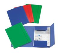 ESSELTE C41 LINEAR, Cartella a 3 Lembi in Prespan, con Elastico, Formato 25 x 35 cm, Rosso, 390341160