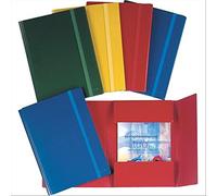 ESSELTE C44 Cartella a 3 lembi in presspan con elastico a fettuccia - f.to 25 x 35 cm - Verde - 390344181
