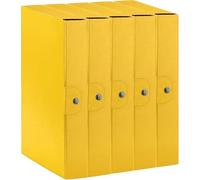 ESSELTE C86 DELSO ORDER Cartella Progetti, 25 x 35 cm, Dorso 6 cm, Giallo, Confezione da 5 Pezzi, 390386090