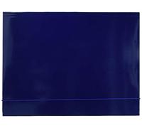 Esselte Cartella a 3 lembi plastificati, Capacità 150 fogli, Formato 25x35, Chiusura con elastico tondo, Cartoncino plastificato, Confezione da 5, Blu, 390346050