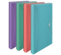Esselte Cartella Portadocumenti Espandibile in Formato A4 con 5 Divisori e 1 Spazio per i Quaderni, Utilizzabile a Casa e in Ufficio, Gamma Colour'Breeze, 330 mm x 260 mm x 25 mm - Colori Assortiti