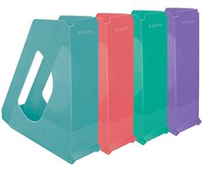 Esselte Cartella Portariviste per Documenti, Cataloghi e Brochure in Formato A4, Utilizzabile a Casa e in Ufficio, Gamma Colour'Breeze, 72 mm x 256 mm x 260 mm - Colori Assortiti