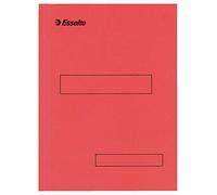Esselte - Cartelline portadocumenti con 2 lembi, 160 g, confezione da 100 pezzi, colore: rosso