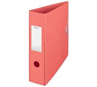 Esselte Colour'Breeze 628427 - Raccoglitore formato A4, 5 pezzi, 500 fogli, larghezza dorso 82 mm, formato A4 leggero, per casa/ufficio, organizzazione della scrivania, serie Colour'Breeze, corallo