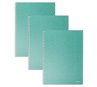 Esselte Colour'Breeze Range 628627 - Quaderno a righe formato A4, 100 fogli/200 pagine, per casa, scuola, ufficio, 80 g/m², carta certificata FSC, motivo goffrato, gamma Colour'Breeze, verde