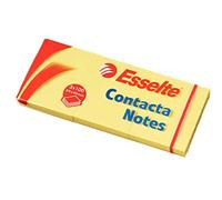 Esselte Contacta Notes, Adesivi per Appunti, Formato 50 x 40 mm, 3 Pezzi da 100 Fogli, Giallo, 83012
