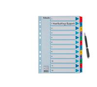 Esselte 100161 intercalare (Esselte Mylar register karton A4 1-10) NEW
