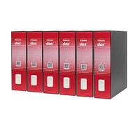 Rexel Esselte Rexel D26111 Dox 1 Registratore A Leva, Confezione da 6, Rosso
