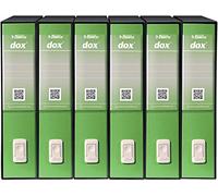 Esselte Dox 1 Raccoglitore a Leva Formato Commerciale D8, A4, Verde Chiaro, Confezione da 6 Pezzi