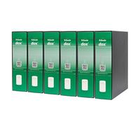 Esselte Dox 1 Raccoglitore a Leva Formato Commerciale D8, A4, Verde, Confezione da 6 Pezzi, Rosa