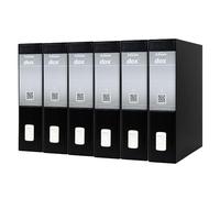 Esselte Dox 2 Raccoglitore a Leva Formato Protocollo D8, A4, Nero, Confezione da 6 Pezzi