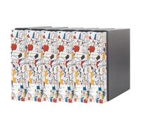 Esselte DOX 2 - 6 Registratori con custodia A4 e meccanismo a leva, Raccoglitori con leva formato Protocollo (23x33cm) con Dorso da 8 cm, Bianco fantasia, 85 x 352 x 288 mm, Conf.da 6 pezzi, D26209
