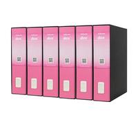 Esselte Raccoglitore a leva Dox 2 - Formato protocollo D8, A4 - Rosa - Confezione da 6 pezzi