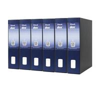 Esselte Dox 2 Raccoglitore a Leva Formato Protocollo D8, A4, Blu, Confezione da 6 Pezzi