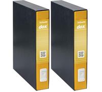 Esselte Dox 4 Raccoglitore a Leva, Formato Commerciale D5, Giallo, 1 Pezzo (Confezione da 2)