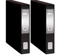 Esselte Dox 5 Raccoglitore a Leva, Formato Protocollo D5, Nero, 1 Pezzo (Confezione da 2)