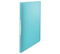 Esselte Espositore Organizer A4 con 40 tasche, Capacità 80 fogli, Utilizzabile a Casa e in Ufficio, Gamma Colour'Breeze, Motivo in Rilievo, 17 mm x 310 mm x 233 mm - Blu