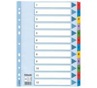 Esselte Esselte Rubrica MYLAR 1-12 Multicolor - f.to A4 (Esselte Mylar register