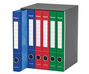 Esselte ESSENTIALS 6 Raccoglitori 2 anelli tondi A4-25 x 33 cm Dorso 4 cm