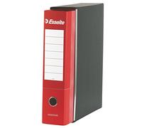 Esselte ESSENTIALS G73 Registratore con Custodia, con Meccanismo a Leva, in Formato Commerciale, 23x30cm, con Dorso da 8 cm, Rosso, Conf.da 6 pezzi, 390773160