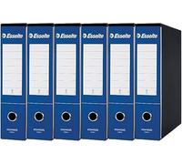 Esselte ESSENTIALS G73 Registratore con Custodia, con Meccanismo a Leva, in Formato Commerciale, 23x30cm, con Dorso da 8 cm, Blu, Conf.da 6 pezzi, 390773050