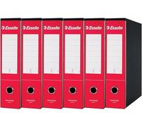 Esselte ESSENTIALS G73 Registratore con Custodia Dorso 8 cm, Rosso, 6 pezzi
