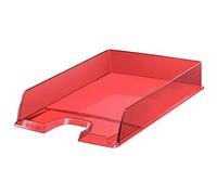 Esselte EUROPOST Vaschetta Portacorrispondenza, F.to A4, Polistirene (PS), Impilamento verticale o "a sbalzo", Rosso Trasparente, 1 Pezzo, 623601