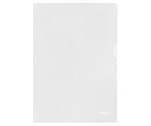 Esselte-Leitz 54850 - Custodia trasparente Standard Plus, PP, zigrinata, 100 pezzi, formato A5, incolore