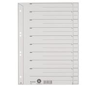 Esselte Leitz divisore, formato A4, per raccoglitore ad anelli, in cartone, colore: grigio