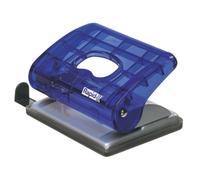 Esselte Leitz EC20 - Perforatore in plastica e metallo, 20 fogli, colore blu tra