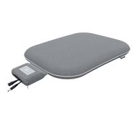 Leitz iComfi 65920085 - Cuscino termico senza fili con memory foam, 15 ore di durata della batteria, 3 livelli di calore, riscaldamento rapido, spegnimento automatico, rivestimento rimovibile, grigio