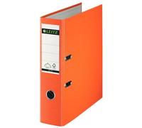 ESSELTE-LEITZ - Leitz Plastikordner, 180 Grad, Din A4, 80 Mm, Orange Ohne Kantenschutz, Farbiger Einband Aus Pappe, Mit Pp-folie - 1 Stck (1013-50-45)