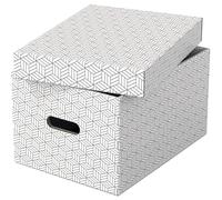 Esselte Medium Storage Box With Lid, Pack Of 3, Home/Office Storage & Organisati