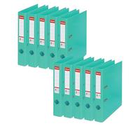 Esselte No.1 - Raccoglitore in plastica, formato A4, 50 mm, 10 pezzi, colore: Verde chiaro