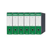 Esselte OXFORD G83 Registratore con Custodia, con Meccanismo a Leva N.1 in Formato Commerciale (23x30cm) con Dorso da 8 cm, Verde, Conf.da 6 pezzi, 390783180