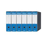 Esselte OXFORD G83 Registratore con Custodia, con Meccanismo a Leva N.1 in Formato Commerciale (23x30cm) con Dorso da 8 cm, Azzurro, Conf.da 6 pezzi, 390783800