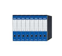 Esselte OXFORD G84 Registratore con Custodia, con Meccanismo a Leva N.1 in Formato Protocollo (23x33cm) con Dorso da 5 cm, Blu, Conf.da 8 pezzi, 390784050