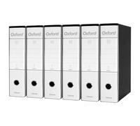 Esselte OXFORD G85 Registratore con Custodia, con Meccanismo a Leva N.1 in Formato Protocollo (23x33cm) con Dorso da 8 cm, Bianco, Conf.da 6 pezzi, 390785000