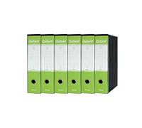Esselte OXFORD G85 Registratore con Custodia, con Meccanismo a Leva N.1 in Formato Protocollo (23x33cm) con Dorso da 8 cm, Verde Lime, Conf.da 6 pezzi, 390785600