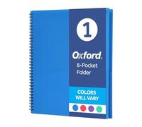 Esselte Oxford Poly 8-pocket Folder - Letter size - 9.1 x 10.6 X 0.4 (i colori possono variare) (20-pack)