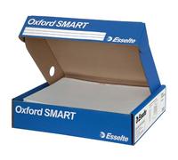 Esselte OXFORD SMART, 4 Confezioni da 100 Buste a perforazione universale OFFICE, Formato 22x30 cm, PP Antiriflesso, con Scatola Multiuso, Adatta a Casa e Ufficio, 391098100