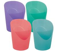 Esselte Portapenne, Organizer da Scrivania a Doppia Sezione per Penne, Matite e Forbici, Utilizzabile a Casa e in Ufficio, Gamma Colour'Breeze, 90 mm x 125 mm x 90 mm - Colori Assortiti