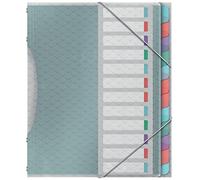 Esselte Classificatore 626256 Colour'Breeze 12 divisori polipropilene A4 26,6x32 cm Multicolore