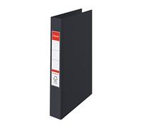 Esselte Raccoglitore a 2 anelli, Formato A4, Dorso 4.2 cm, Cartone rivestito in PP, Nero VIVIDA, VIVIDA, 14454