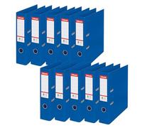 Esselte Raccoglitore a Leva Formato A4, in Plastica con Dorso da 7.5 cm, Pacco da 10, Blu