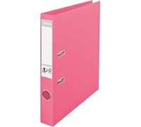 Esselte Raccoglitore a Leva Formato A4, Rosa, in Plastica con Dorso da 5 cm, 1 Pezzo
